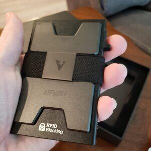 Wallet for Men | RFID Blocking, Cash Band, 12+ Cards Storage (Black)